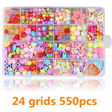 1200pcs DIY Handmade Beaded Children's Toy Creative Loose Spacer Beads