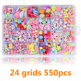 1200pcs DIY Handmade Beaded Children's Toy Creative Loose Spacer Beads