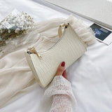 Women Solid Color PU Leather Handbags Totes Lady Daily Shopping Shoulder Bags Youth Ladies Simple Versatile Bag - shopwishi 