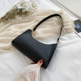 Women Solid Color PU Leather Handbags Totes Lady Daily Shopping Shoulder Bags Youth Ladies Simple Versatile Bag - shopwishi 