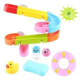 Baby Bath Toys DIY Assembling Track Slide Suction Cup Orbits Bathroom Bathtub Shower Toy Duck Water Toys For Children Boys Girls