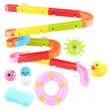 Baby Bath Toys DIY Assembling Track Slide Suction Cup Orbits Bathroom Bathtub Shower Toy Duck Water Toys For Children Boys Girls