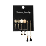 12 Pairs/Set Women's Earrings Set Pearl Earrings For Women Bohemian Fashion Jewelry