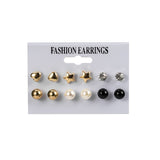 12 Pairs/Set Women's Earrings Set Pearl Earrings For Women Bohemian Fashion Jewelry