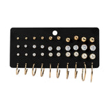 12 Pairs/Set Women's Earrings Set Pearl Earrings For Women Bohemian Fashion Jewelry