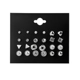12 Pairs/Set Women's Earrings Set Pearl Earrings For Women Bohemian Fashion Jewelry