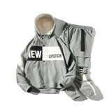Men's Tracksuit Man Two Piece Set Sweatsuit Polyester Overalls Leisure Suit Hooded Jackets And Hip Hop Harlan Pants