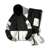Men's Tracksuit Man Two Piece Set Sweatsuit Polyester Overalls Leisure Suit Hooded Jackets And Hip Hop Harlan Pants