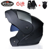 New Flip Up Motorcycle Helmet Motorbike Modular Dual Lens Motocross Moto Helmet Crash Full Face Helmets Casco Moto Casque