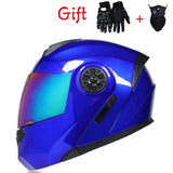 New Flip Up Motorcycle Helmet Motorbike Modular Dual Lens Motocross Moto Helmet Crash Full Face Helmets Casco Moto Casque