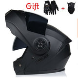 New Flip Up Motorcycle Helmet Motorbike Modular Dual Lens Motocross Moto Helmet Crash Full Face Helmets Casco Moto Casque