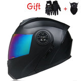 New Flip Up Motorcycle Helmet Motorbike Modular Dual Lens Motocross Moto Helmet Crash Full Face Helmets Casco Moto Casque