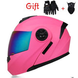 New Flip Up Motorcycle Helmet Motorbike Modular Dual Lens Motocross Moto Helmet Crash Full Face Helmets Casco Moto Casque