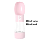 Dog 2 in 1 Bottle Pet Feeder Dog Water Bottle Collapsible Folding Bowl Travel Outdoor Food Water Storage For Cat Dog