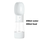 Dog 2 in 1 Bottle Pet Feeder Dog Water Bottle Collapsible Folding Bowl Travel Outdoor Food Water Storage For Cat Dog