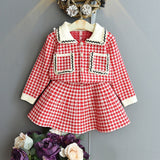 Girls Winter Clothes Set Long Sleeve Sweater Shirt and Skirt 2 Pcs Clothing Suit Spring Outfits for Kids Girl's Clothes
