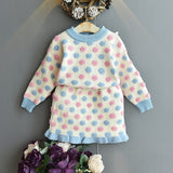 Girls Winter Clothes Set Long Sleeve Sweater Shirt and Skirt 2 Pcs Clothing Suit Spring Outfits for Kids Girl's Clothes