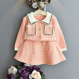 Girls Winter Clothes Set Long Sleeve Sweater Shirt and Skirt 2 Pcs Clothing Suit Spring Outfits for Kids Girl's Clothes