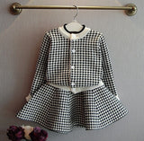 Girls Winter Clothes Set Long Sleeve Sweater Shirt and Skirt 2 Pcs Clothing Suit Spring Outfits for Kids Girl's Clothes