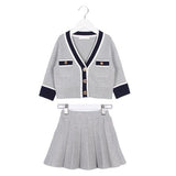 Girls Winter Clothes Set Long Sleeve Sweater Shirt and Skirt 2 Pcs Clothing Suit Spring Outfits for Kids Girl's Clothes