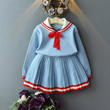 Girls Winter Clothes Set Long Sleeve Sweater Shirt and Skirt 2 Pcs Clothing Suit Spring Outfits for Kids Girl's Clothes