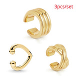 Trendy Pearl Clip on Earrings Earcuffs for Women Gold Color C Shaped Stackable CZ Ear Cuff No Pierced Party Wedding Jewelry 2020