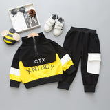 Spring Autumn Children Boys Girls Clothes Suit  Baby Solid Jacket Pants 2Pcs/sets Toddler Active Cotton Clothing Kids Tracksuits