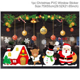 Merry Christmas Wall Stickers Window Glass Stickers Christmas Decorations For Home 2020 Christmas Ornaments Xmas New Year 2021