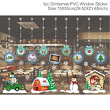 Merry Christmas Wall Stickers Window Glass Stickers Christmas Decorations For Home 2020 Christmas Ornaments Xmas New Year 2021