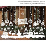 Merry Christmas Wall Stickers Window Glass Stickers Christmas Decorations For Home 2020 Christmas Ornaments Xmas New Year 2021