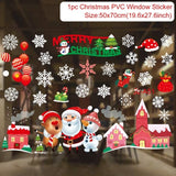 Merry Christmas Wall Stickers Window Glass Stickers Christmas Decorations For Home 2020 Christmas Ornaments Xmas New Year 2021