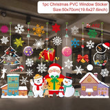 Merry Christmas Wall Stickers Window Glass Stickers Christmas Decorations For Home 2020 Christmas Ornaments Xmas New Year 2021