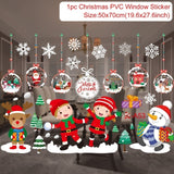 Merry Christmas Wall Stickers Window Glass Stickers Christmas Decorations For Home 2020 Christmas Ornaments Xmas New Year 2021