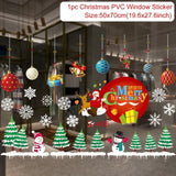 Merry Christmas Wall Stickers Window Glass Stickers Christmas Decorations For Home 2020 Christmas Ornaments Xmas New Year 2021