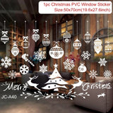 Merry Christmas Wall Stickers Window Glass Stickers Christmas Decorations For Home 2020 Christmas Ornaments Xmas New Year 2021