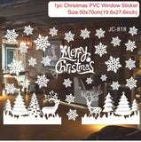 Merry Christmas Wall Stickers Window Glass Stickers Christmas Decorations For Home 2020 Christmas Ornaments Xmas New Year 2021