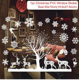 Merry Christmas Wall Stickers Window Glass Stickers Christmas Decorations For Home 2020 Christmas Ornaments Xmas New Year 2021
