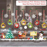 Merry Christmas Wall Stickers Window Glass Stickers Christmas Decorations For Home 2020 Christmas Ornaments Xmas New Year 2021