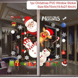 Merry Christmas Wall Stickers Window Glass Stickers Christmas Decorations For Home 2020 Christmas Ornaments Xmas New Year 2021