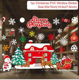 Merry Christmas Wall Stickers Window Glass Stickers Christmas Decorations For Home 2020 Christmas Ornaments Xmas New Year 2021