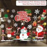 Merry Christmas Wall Stickers Window Glass Stickers Christmas Decorations For Home 2020 Christmas Ornaments Xmas New Year 2021