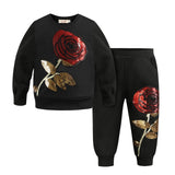 Toddler Girls Clothes Kids Autumn Winter T Shirt Pants Christmas Clothes Girls Printed Outfits Sport Suit Children Clothing set