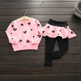 Toddler Girls Clothes Kids Autumn Winter T Shirt Pants Christmas Clothes Girls Printed Outfits Sport Suit Children Clothing set