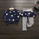 Toddler Girls Clothes Kids Autumn Winter T Shirt Pants Christmas Clothes Girls Printed Outfits Sport Suit Children Clothing set
