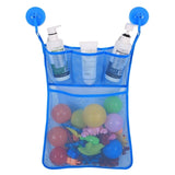 Baby Shower Bath Toys White Baby Kids Toy Storage Mesh with Strong Suction Cups Toy Bag Net Bathroom Organizer