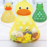 Baby Shower Bath Toys White Baby Kids Toy Storage Mesh with Strong Suction Cups Toy Bag Net Bathroom Organizer