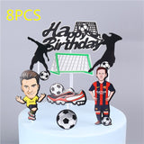 5 pcs Paper glitter basketball Cake Toppers Basketball player cake dessert Adorn card Flags Decor Cake Baking DIY Party Supplies