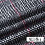 Width 150cm Wool Polyester Blend Tartan Plaid Houndstooth Fabric British Woolen Clothing Material For Suit Trousers Coat Cloth