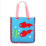 Non-Woven Fabric DIY Handbag Children Craft Toy Mini Bag Non-woven Cloth Colorful Handmade Bag Cartoon Animal Children Handbags