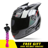 Motorcycle Helmet Women Moto Helmet Moto Ear Helmet Personality Full Face Motor Helmet